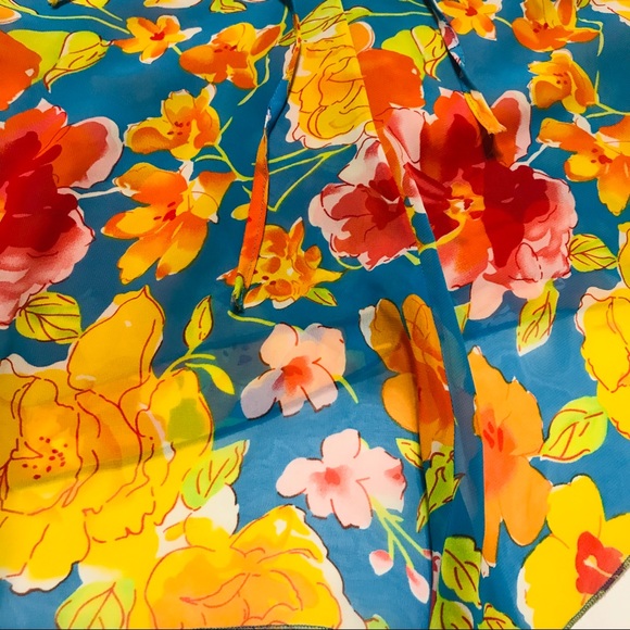 Princy by Jessica Simpson Halter Camisole Tank Top Floral Print Flowly Size L - Picture 4 of 10